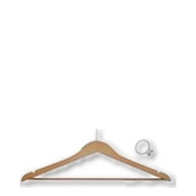 Anti Theft Wooden Male Hanger Natural 44cm - Mitrend South Africa