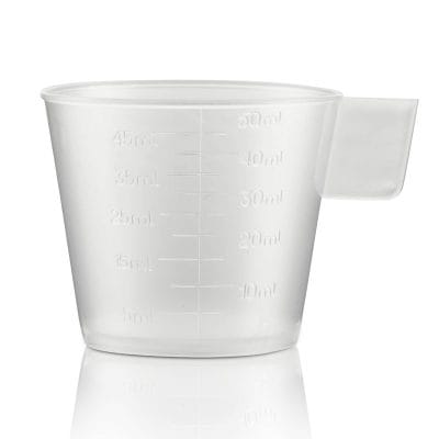 Sampling, Dosing & Packaging Supplies 50ml Plastic Dosage/Measuring Cup Clear - Mitrend South Africa