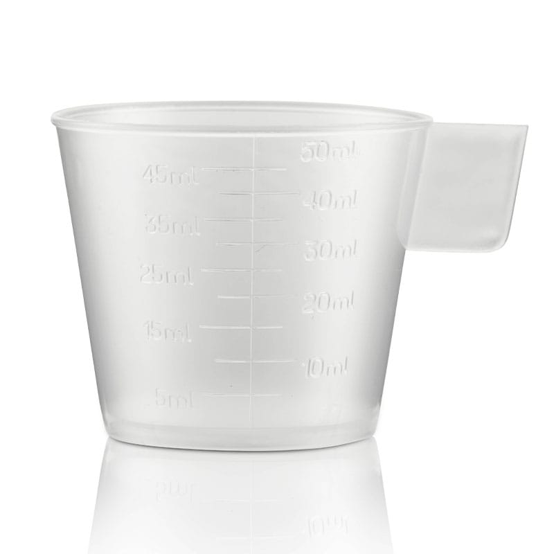 50ml Plastic Dosage/Measuring Cup Clear 50ml Plastic Dosage/Measuring Cup Clear - Mitrend South Africa